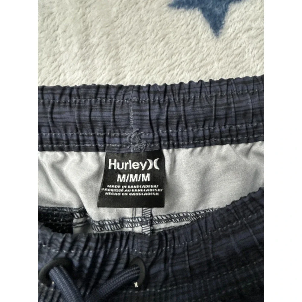 Hurley Mens Medium Black Athletic Shorts Drawstring Performance Active Gym